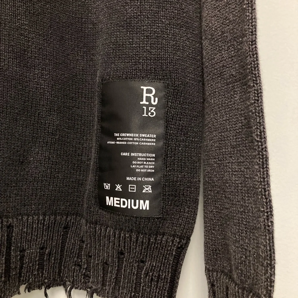 R13 OVERSIZED CREWNECK SWEATER. Size Medium. BNWT - Picture 5 of 6